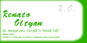 renato oltyan business card